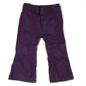 Wonderkids Toddler Girls Purple Sparkle Pants - 18m